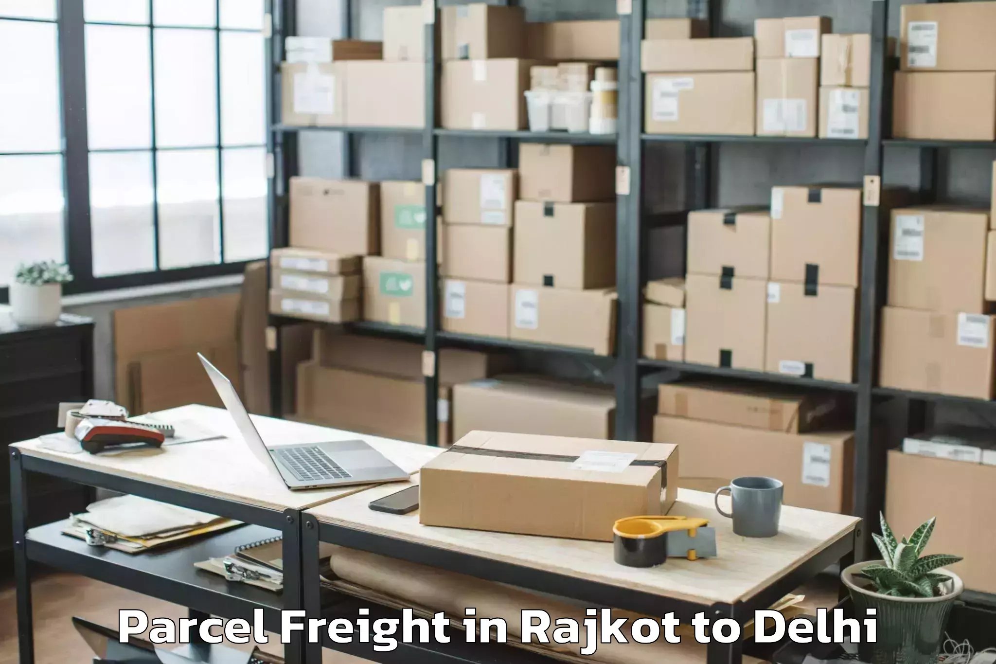 Efficient Rajkot to Aggarwal City Mall Pitampura Parcel Freight